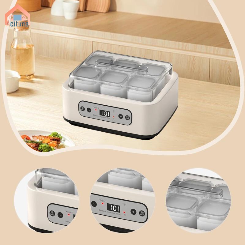 Máy làm sữa chua Acutuna Tiết kiệm năng lượng dễ dàng Kiểm soát nhiệt độ không đổi trong gia đình