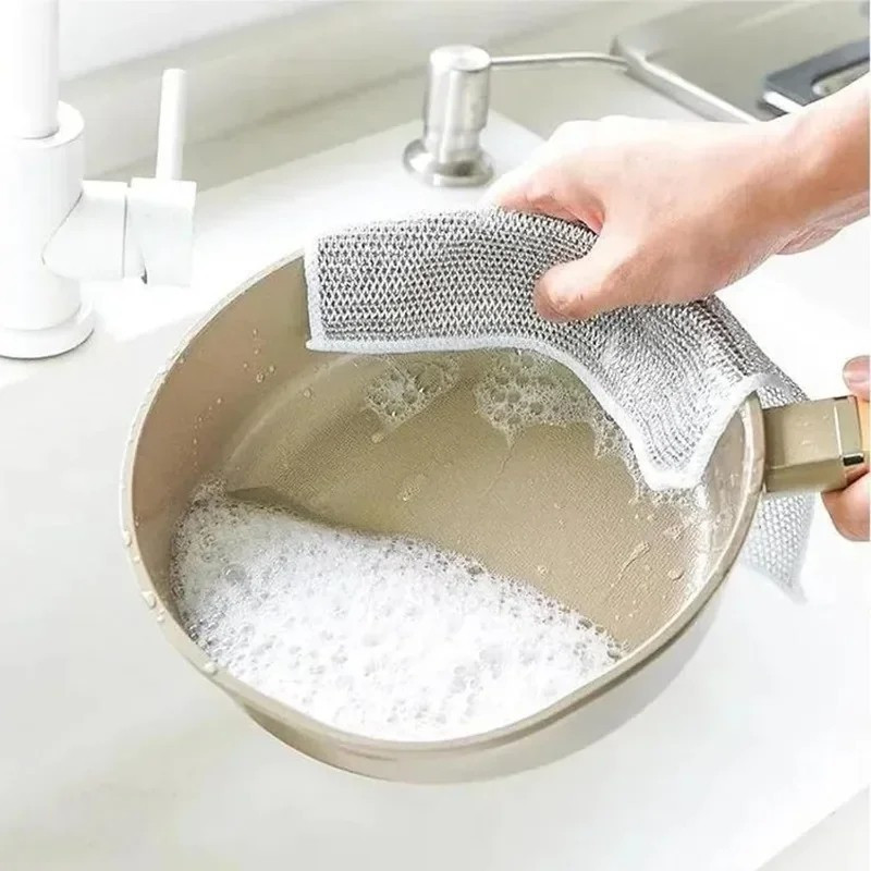 5 / 10 / 20 Cái Nhà Bếp Chống Trầy Xước Nước Rửa Chén Dây Thép Rags / Magic Pot Dish Wire Dishcloth