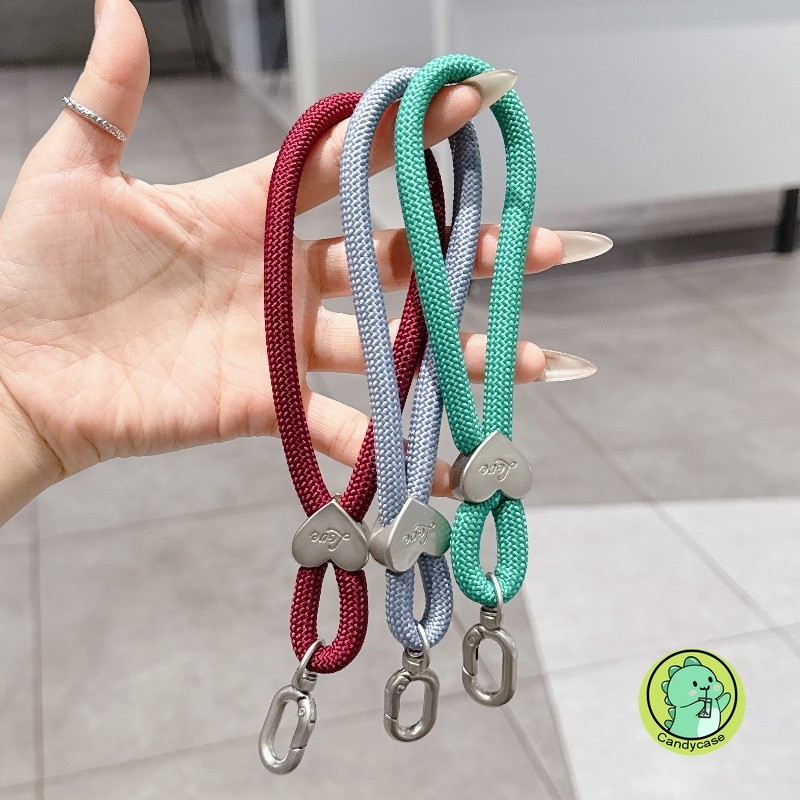 Sang Trọng Dây Ngắn Vỏ Điện Thoại Dây Treo Di Động Hoạt Hình Dễ Thương Đơn Giản Cô Gái Dây Xoắn Chống Mất Thời Trang Cổ Tay Mạnh Mẽ Ngắn Vỏ Điện Thoại Di Động