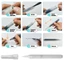 SA 10 Cái Rõ Ràng Trống Acrylic Bút Đánh Dấu Mềm Đầu Bàn Chải Có Thể Đổ Lại Bút Sơn Trống