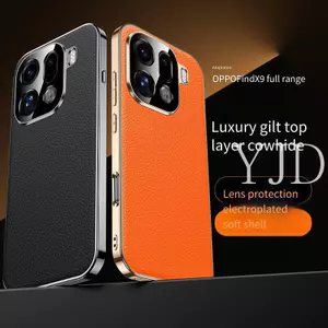 Ốp Lưng Cho OPPO Find X9 Pro Da Cao Cấp Electroceramic PC Chống Rơi Vỏ Điện Thoại