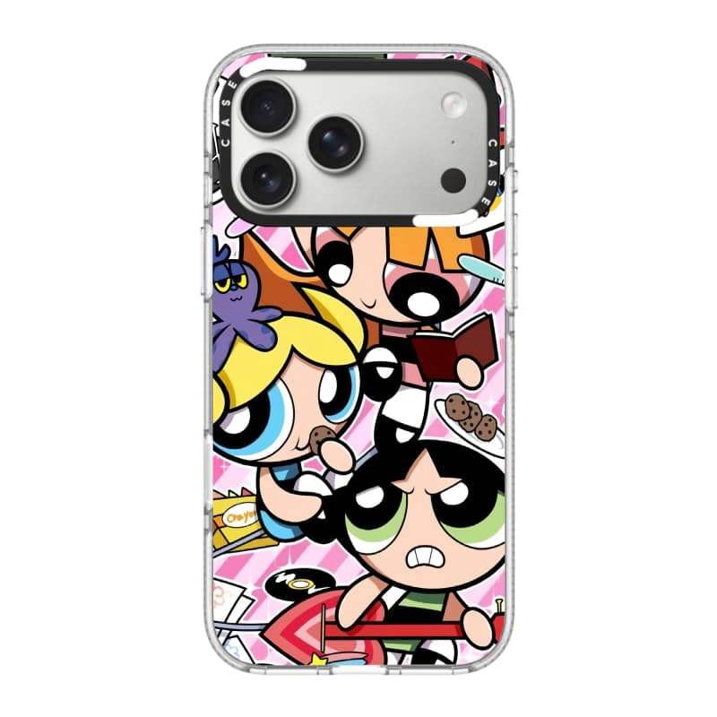 CASECASE X Ốp lưng Powerpuff Girls Impact Clear Từ tính hút cho iPhone 17 / 16 / 15 / 14 / 13 Pro Max | Ốp lưng Acrylic pha lê trong suốt có bao bì cao cấp
