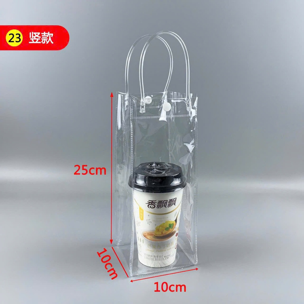 [HỎA TỐC HCM] túi nhựa trong suốt đựng có quai cầm tiện lợi ĐỰNG HOA, ĐỰNG LY NƯỚC,... ANGIHOME