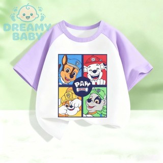 COD✅ (Hồ Chí Minh)DREAMY BABY thun bé trai Paw Patrol, áo phông raglan cho bé chất cotton mềm mịn thoáng mát