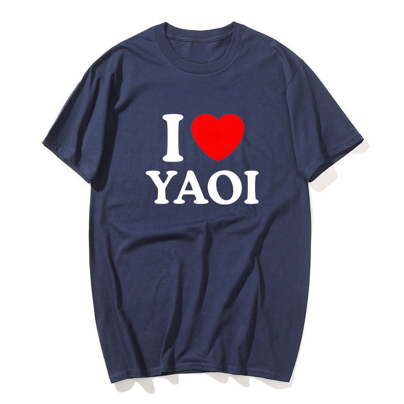 Áo sơ mi cổ tròn tay ngắn cotton nguyên chất, phong cách yaoi anime mới lạ, phù hợp làm quà tặng