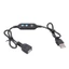 Btsg Hẹn giờ lặp lại Dây nối dài USB 24H Màn hình kỹ thuật số Tiết kiệm điện cho quản lý điện tử gia đình Thiết bị nhà bếp