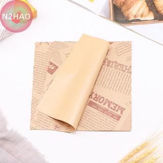 N2HAO 100 Chiếc Gói Nướng Bánh Gói Thực Phẩm Chống Mỡ Túi Giấy Sandwich Donut Bánh Mì Bọc Bánh Mì Hamburger Túi Giấy Phụ Kiện Nhà Bếp Nướng Bánh n