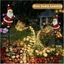 Giáng Sinh Năng Lượng Mặt Trời Ông Già Noel Tưới Cây Có Thể Đèn Nhiều Màu / Trắng Ấm Kim Loại Vintage Trang Trí Sân Vườn Ngoài Trời Đèn Ấm Siêu Tốc Năng Lượng Mặt Trời Cho Đường Sân Quà Tặng Giáng Sinh (RGB)