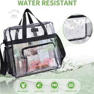 RO > Túi đựng PVC trong suốt dung tích lớn, giặt di động, xách nhiều ngăn mới