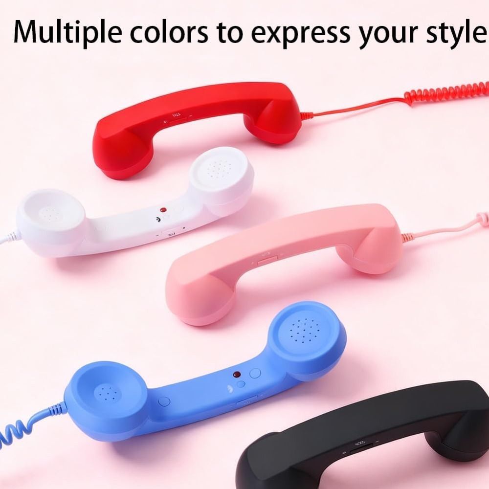 Tay cầm điện thoại CATIYAHA, Bộ thu tay cầm cố định dây miễn phí Type-C, Phong cách điện thoại chất lượng cao với điện thoại micrô