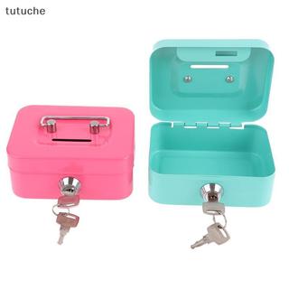 Tutu Hộp An Toàn Tiền Hộp Tiền Mặt Chìa Khóa Kim Loại Tiền Ngân Hàng Nhỏ Hộp Khóa An Ninh Di Động Chắc Chắn Có Thể Khóa Hộp Đựng Đồng Xu VN