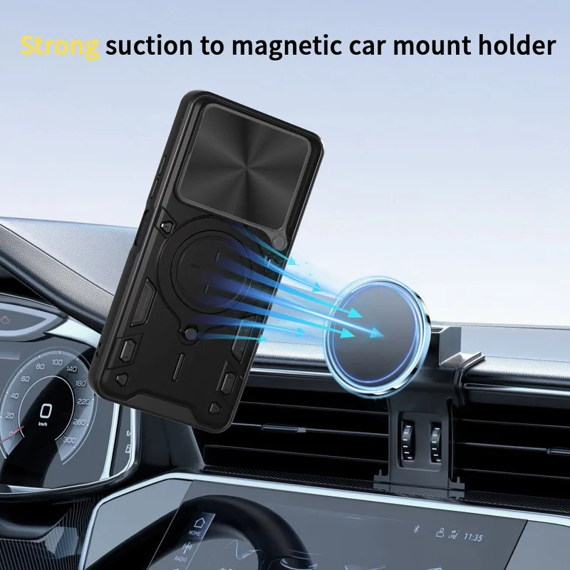 Dành Cho ZTE Nubia Âm Nhạc 4G Vỏ Giáp Trượt Camera Vòng Đứng Bảo Vệ Vỏ Điện Thoại Capa Cho Nubia Âm Nhạc 4G Funda