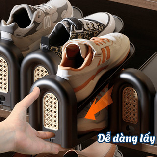 Giá Để Giày Dép Thông Minh Xếp Gọn 2 Tầng, Giá Đỡ Giày Dép Điều Chỉnh Độ Cao Tiết Kiệm Diện Tích