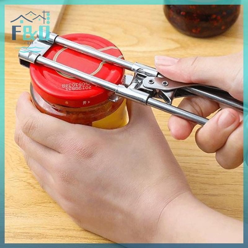 [F & O] Dụng cụ mở nắp chai thủ công bằng thép không gỉ có thể điều chỉnh cho bàn tay yếu đuối Bộ phụ kiện nhà bếp dễ cầm tay {vn}