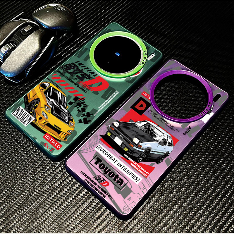 Ốp điện thoại Vivo chống sốc thời trang INITIAL D Car Micro Matte cho Vivo X300 Pro X200 Ultra X200 Pro Mini X100 S Pro X200S X100s X100 Pro X90 X80 X70