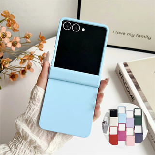 Ốp điện thoại mờ màu kẹo Dopamine cho Samsung Galaxy Z Flip 7 7FE 6 5 Flip 4 3 5G Bản lề bảo vệ mặt sau cứng