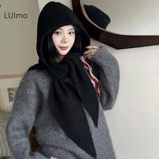 Mũ và khắn kết hợp LUImo - Ấm áp, phong cách Hàn Quốc, dệt kim SBS