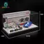 Gamchiano 1 / 64 Mẫu Xe Hiển Thị Trùng Khánh Hoàng Hôn Nhà Hàng Thanh Thu Nhỏ Cảnh Kịch Bản Đường Phố Diorama Với Đèn Diecast Lưu Trữ Xe Hơi