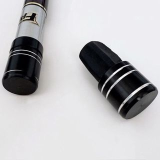 Đen Cần Câu Trước Nắp Cắm Kim Loại Cao Su Silicon Nguyên Bản Trên Cắm Đa Năng Phụ Kiện Câu Cá