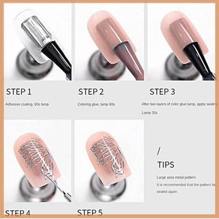 [savemoneyeveryday] Gel vẽ tranh kim loại Chrome Vàng bạc Hoa hồng Hiệu ứng gương sơn móng tay Dây vẽ siêu sáng Sơn móng tay nghệ thuật kiểu Pháp [vn]