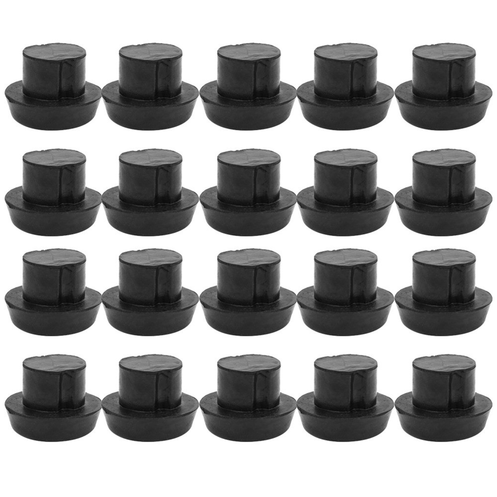 JKDESIGN - Bộ 20 Phích Cắm và Bao Gậy Bi-a Cao Su, Màu Đen, Bảo Vệ Đầu và Cuối Gậy