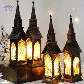ELBBKG 2024 Giáng Sinh LED Đèn Ngủ Ông Già Noel Người Tuyết Đèn Lồng Đèn Bàn Trang Trí Giáng Sinh Nhà Quà Tặng Giáng Sinh Quà Tặng Mới