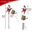 Giáng Sinh Năng Lượng Mặt Trời Ông Già Noel Tưới Cây Có Thể Đèn Nhiều Màu / Trắng Ấm Kim Loại Vintage Trang Trí Sân Vườn Ngoài Trời Đèn Ấm Siêu Tốc Năng Lượng Mặt Trời Cho Đường Sân Quà Tặng Giáng Sinh (RGB)