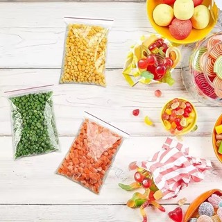 100 Túi Bảo Quản Nhựa Trong Suốt - Túi Bao Bì Thực Phẩm Kín Dây Kéo Làm Dày