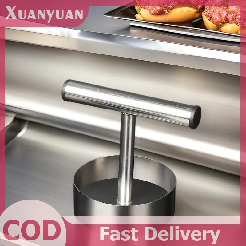 Máy ép bánh hamburger XUAN thép không gỉ, khuôn ép patty gia đình VN