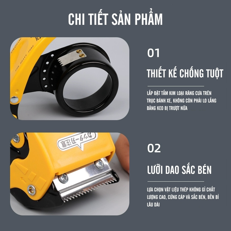 Dao Cắt Băng Keo Cầm Tay – Dụng Cụ Cắt Băng Dính Đóng Hàng, Gói Hàng Chuyên Dụng Siêu Bền