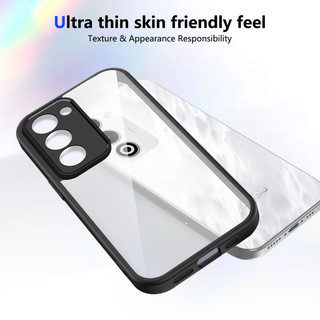Dành cho OPPO A5 4G / 5G 2025 Ốp điện thoại cứng trong suốt Khung silicon mềm chống rơi mỏng