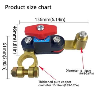 Công tắc ngắt kết nối pin DARON, Bộ ngắt mạch tự động xoay hai mặt, Bộ bảo vệ rò rỉ Công tắc tắt nguồn chống nguồn hạng nặng Cực âm