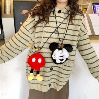 Hình Mickey Dây Buộc Tiền Xu Hoạt Hình Hàng Hóa Son Môi Bảo Quản Tai Nghe Túi Nhỏ Hình Chữ Thập