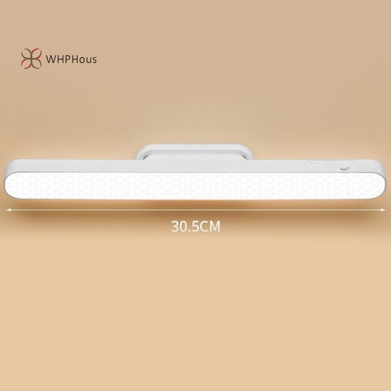 < WHPHous-t > Đèn LED Sạc USB từ tính và cắm Đèn tủ làm mờ vô cấp Công dụng kép Đèn bàn Điều khiển từ xa / cảm ứng