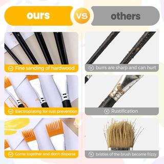 4 Chiếc Nghệ Thuật Ngũ Cốc Bàn Chải Lược Bộ Nghệ Sĩ Chuyên Nghiệp Acrylic Cọ Sơn Lược Bộ Nylon Nhỏ Lông Tranh Bàn Chải Cho Acrylic Dầu Và Màu Nước Lý Tưởng Cho Nghệ Sĩ Người Bắt Đầu
