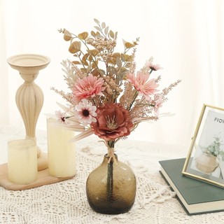 Bó Hoa Giả Lụa Cúc Hải Quỳ Anh Túc Trang Trí Phòng Khách Decor Bàn Làm Việc Đạo Cụ Chụp Hình Cưới Vintage Cao Cấp Cỏ Lau Lá Bạch Đàn Nghệ Thuật Quà Tặng Đẹp Tiệc Cắm Bình Bền Màu Tự Nhiên Mùa Thu Kiểu Dáng Bắc Âu Nội Thất Nhà Cửa Quán Cafe