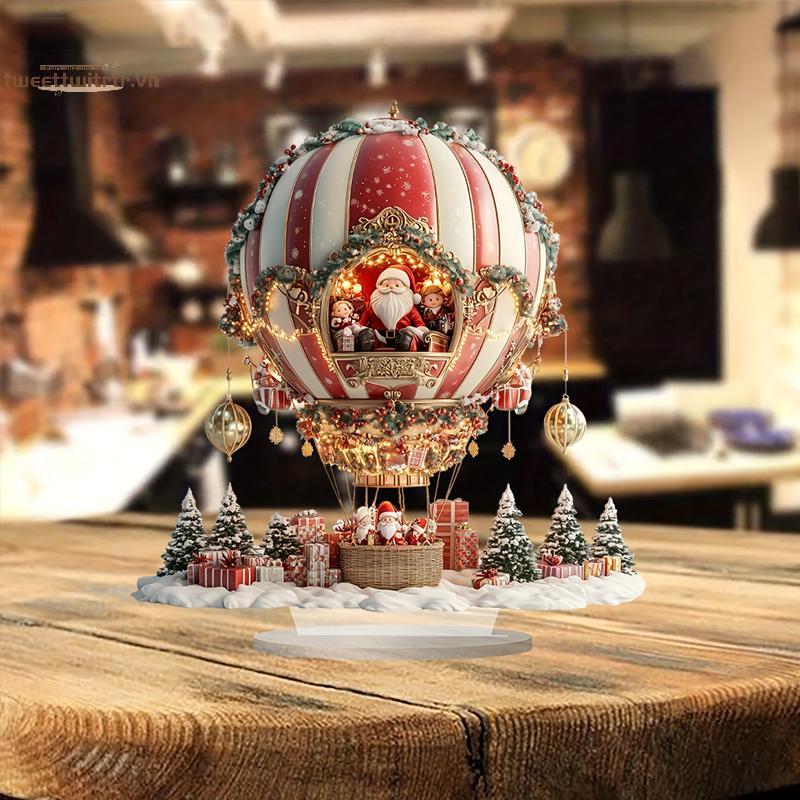 TRTR Mới Sáng Tạo Cây Giáng Sinh Ông Già Noel Acrylic Trang Trí Ngày Lễ VN