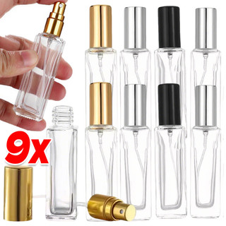 3 / 6 / 9 Chai xịt thủy tinh trong suốt 10ml - Máy phun nước hoa chống rò rỉ di động du lịch