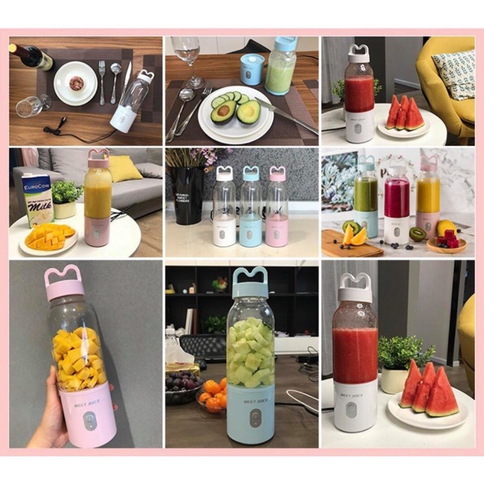 Máy xay sinh tố cầm tay Meet Juice 4 lưỡi cắm điện trực tiếp 220, dây cắm dài 70cm