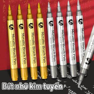 Set bút viết thiệp cưới – Bút chống thấm nước, bút nhũ kim tuyến, bút vàng bạc cho sắt & thủy tinh