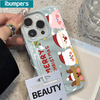 Ibumpers Ốp Điện Thoại Dễ Thương Giáng Sinh Vui Vẻ Họa Tiết Hoạt Hình Silicon Mềm Cao Cấp Vỏ Chống Sốc Cho iPhone 11 12 13 14 15 16 17 Pro Max IP 7 8 Plus Iphon X XS XR Xs max