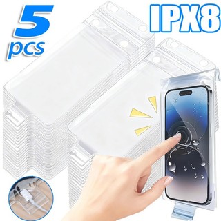 1 / 3 / 5 Cái Vỏ điện thoại chống nước trong suốt Túi bơi - Bảo vệ điện thoại di động dưới nước