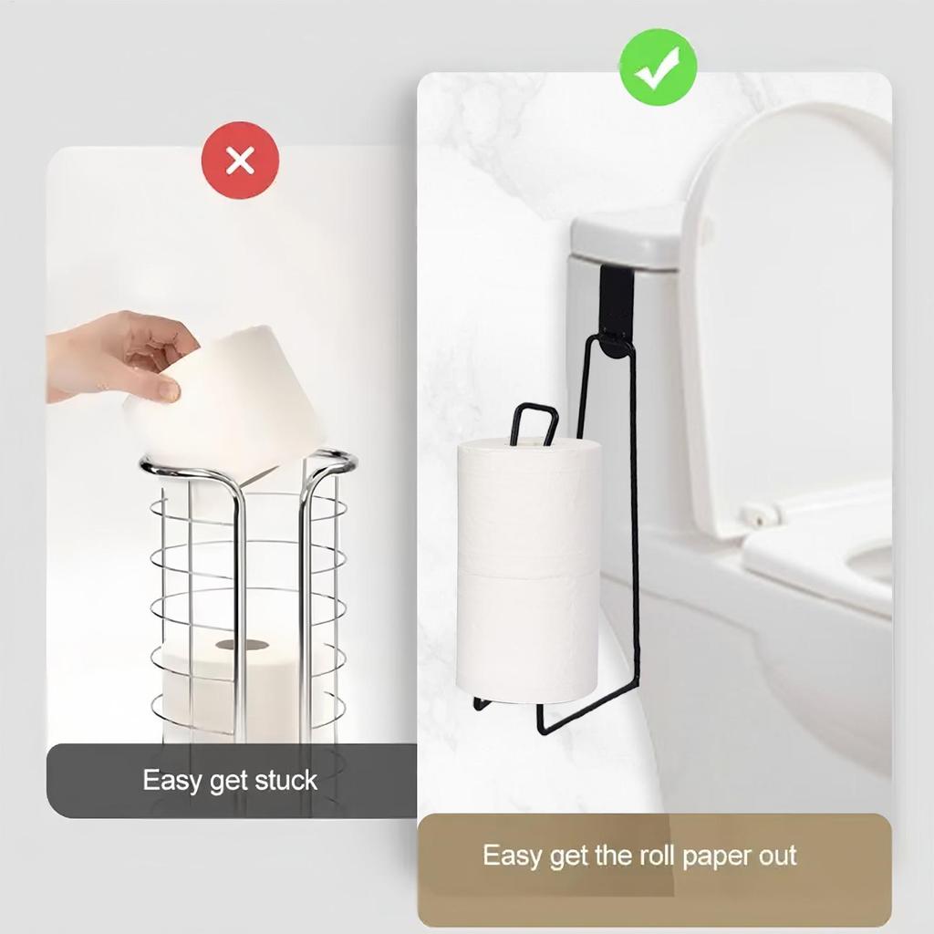 Paper Towel Holder Toilet Tissue Holder Space-Saving No Drilling Hanger Tissue Rack for Room Dorm Apartment gelhvn