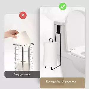 Paper Towel Holder Toilet Tissue Holder Space-Saving No Drilling Hanger Tissue Rack for Room Dorm Apartment gelhvn