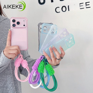Ốp điện thoại mờ dây đeo sang trọng mùa thu đông cho OPPO Reno 14F 14 13 13F 12 12F 11 11F 10 9 Pro Plus 8 Pro 7 Lite 7Z 5G 4G Vỏ mềm trong suốt sang trọng bốn góc Vỏ mềm chống sốc