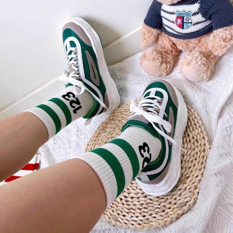 Vớ Tất cổ cao UNISEX số 123 phong cách thể thao, đường phố, năng động nhiều màu