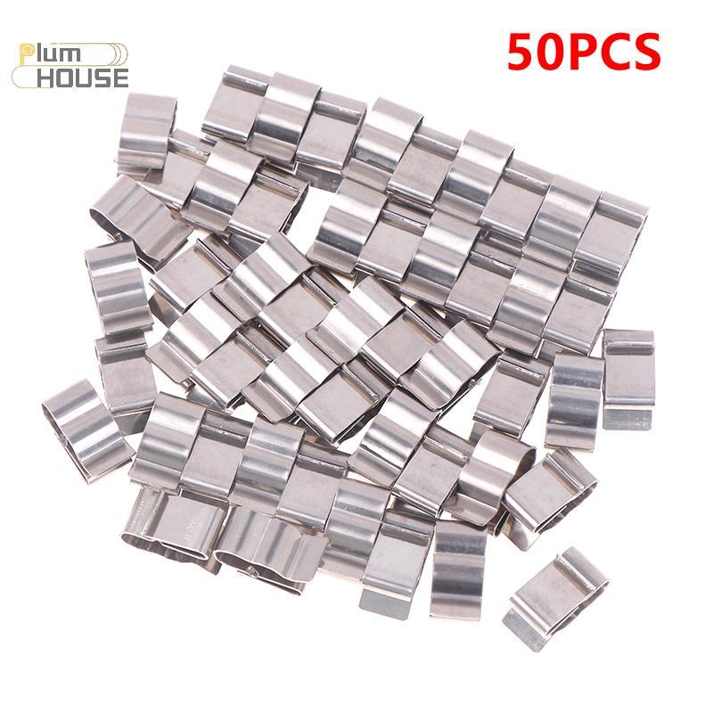 PlumHOUSE 50 Chiếc Bạc Chất Lượng Cao Mới Năng Lượng Mặt Trời PV Cáp Kẹp Kẹp Dây Thép Không Gỉ Kẹp Cáp Tổ Chức VN