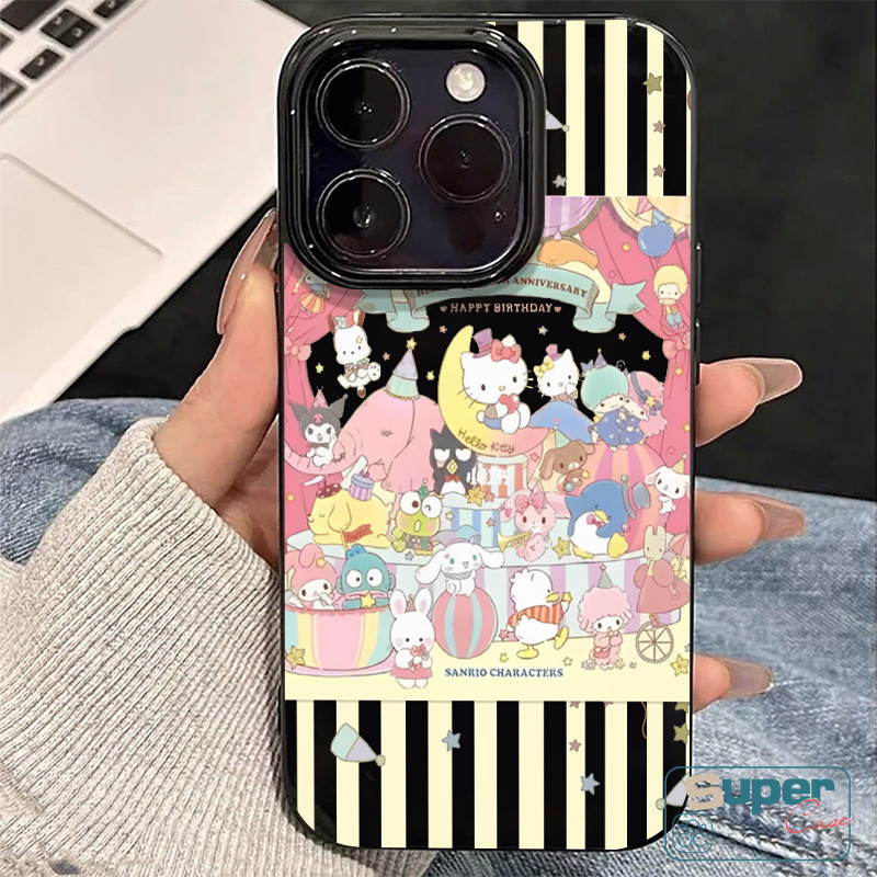 Ốp Lưng Tương Thích Cho IPhone 13 11 16 17 15 14 12 Pro Max Air 15 14 17 13 12 16 Pro 7 6 8 16 15 14 6s Plus X XR XS Max SE 2020 Kẹo Hello Kitty Dễ Thương Ngọt Ngào Bìa mềm Doodle màu