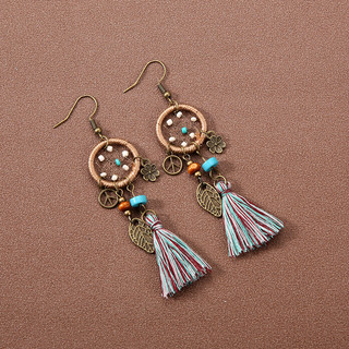 Bông tai handmade bohemian dài phong cách dân tộc retro đơn giản cá tính phù hợp với phụ nữ