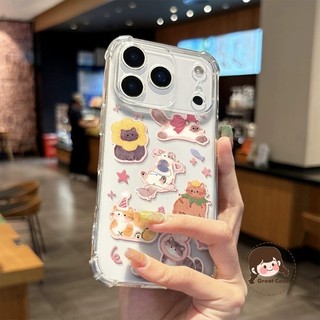 Ốp Điện Thoại Bốn Ngôi Màu Hồng Otter Không Có Điện Thoại 3 3A Pro 2 2A Plus CMF Điện Thoại 2 Pro 1 5G 4G Mèo Dễ Thương Trong Suốt Chống Sốc Mềm